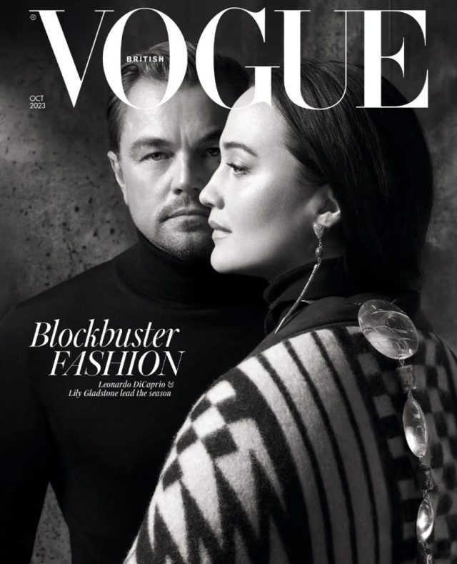 OP British Vogue DiCaprio & Gladstone by Craig McDean